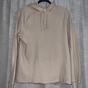 Old Navy Cream Waffle Knit Hoodie